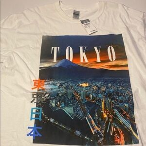 Rue21 White Tokyo Skyline Tee